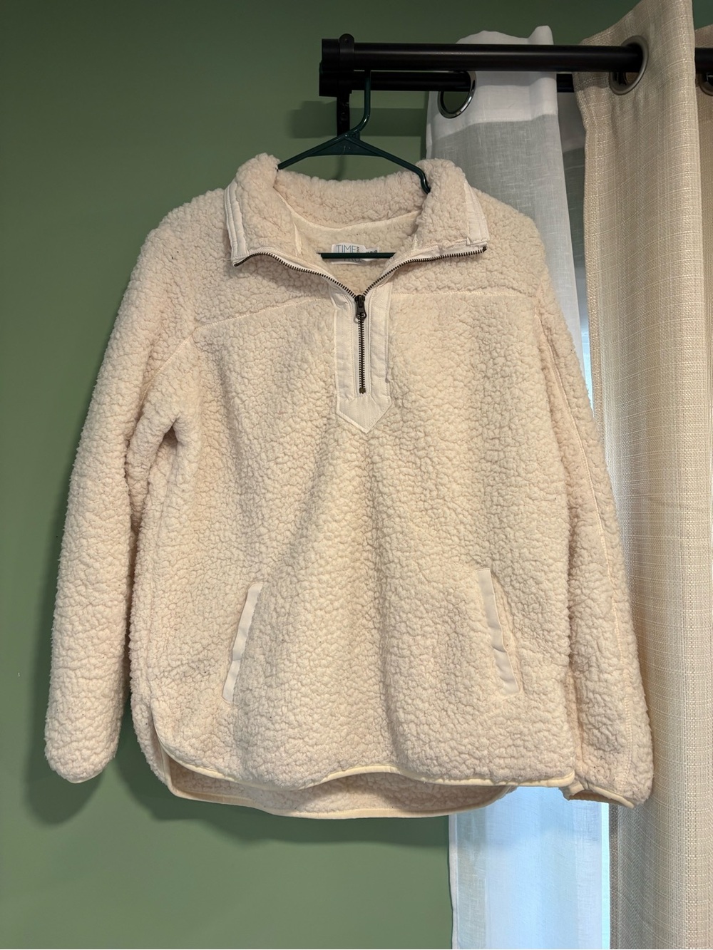 Jordan Women's Cream Sherpa Quarter-Zip Pullover